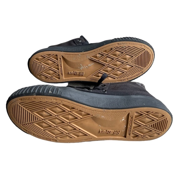 PF Flyers High Top Sandlot Canvas Sneakers Black- Green White Logo Men’s 10 - Picture 7 of 8